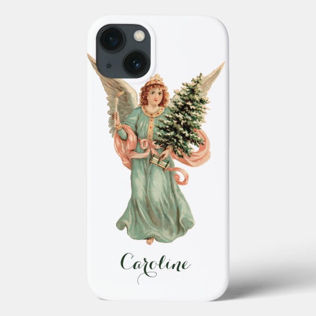Natal Antigo, Anjo Vitoriano com Árvore (Verso)