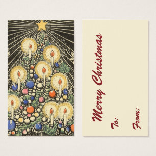 Natal Antigo, Árvore com Velas e uma Estrela