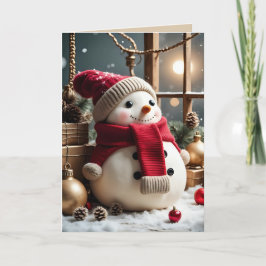 Natal Antigo - Cartão de Boas Festas Dobrável