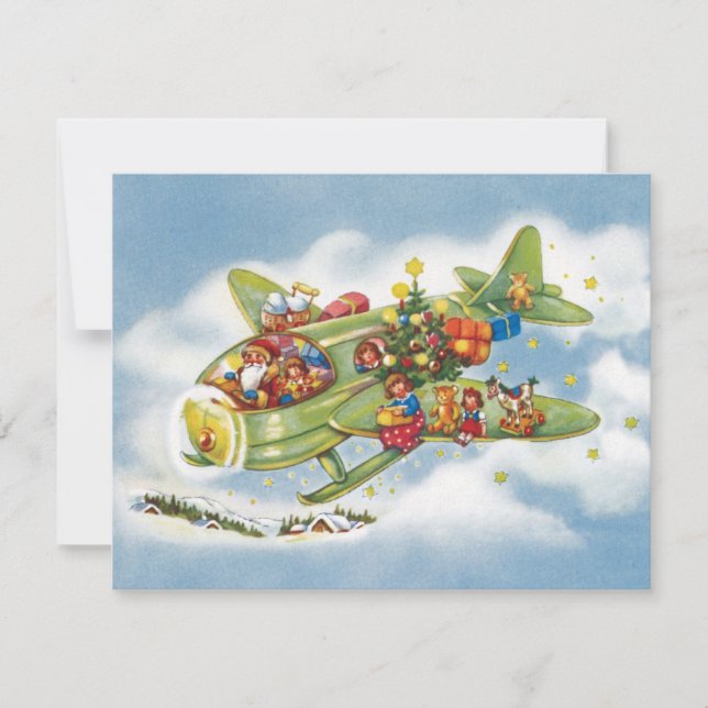 Natal Antigo, Convite de Avião do Papai Noel (Frente)