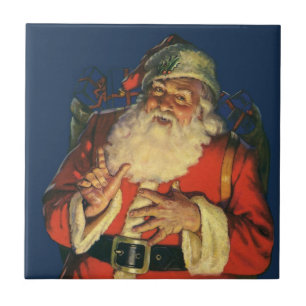 Natal Antigo, Papai Noel Alegre com Brinquedos