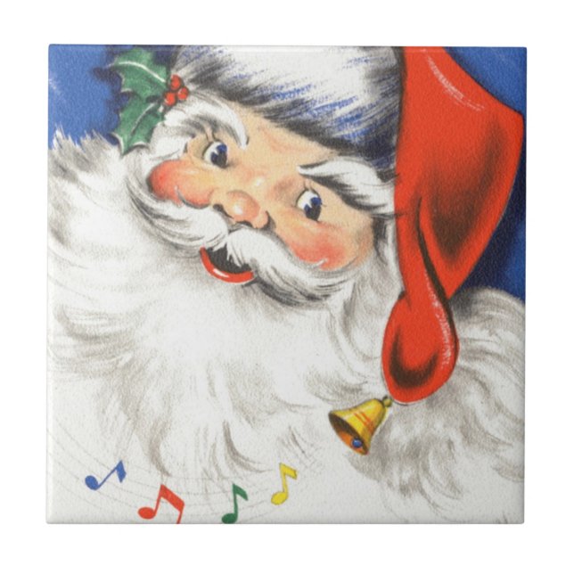 Natal Antigo, Papai Noel Alegre com Música (Frente)