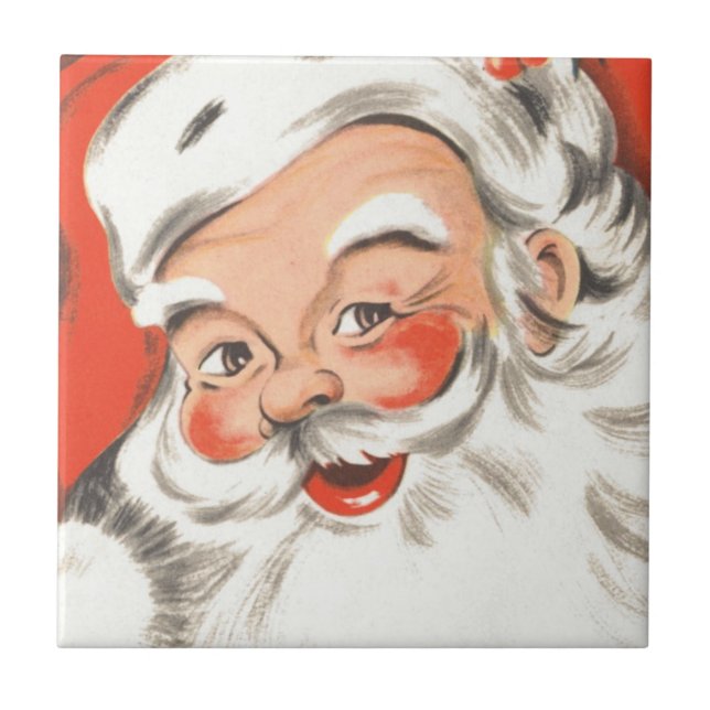 Natal Antigo, Papai Noel Alegre com Sorriso (Frente)
