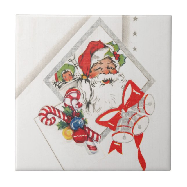 Natal Antigo, Papai Noel com Bengalas de Natal (Frente)