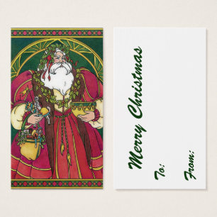 Natal Antigo, Papai Noel com Folhas de Azevinho