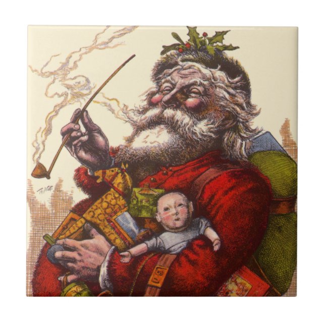 Natal Antigo, Papai Noel Vitoriano Com Brinquedos (Frente)