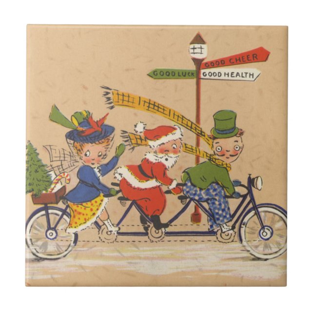 Natal Antigo, Papai Noel Vitoriano de Bicicleta (Frente)