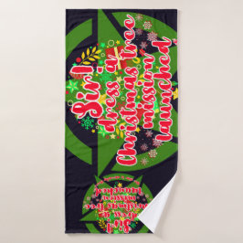 Natal, árvore, toalha de missão