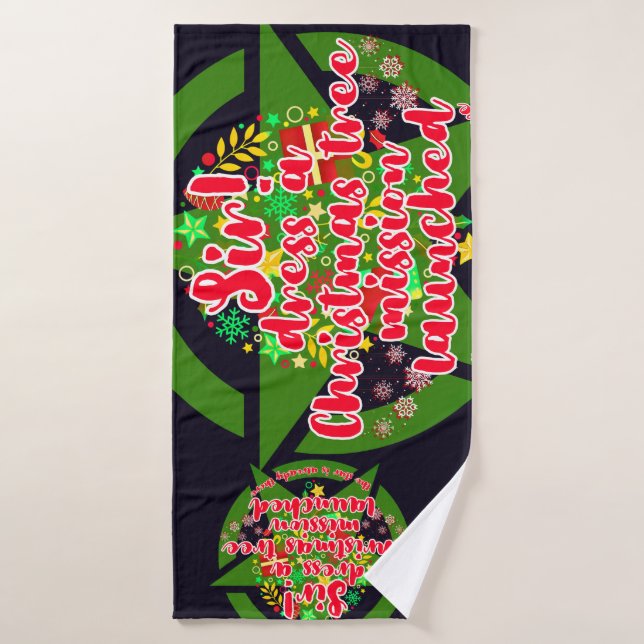 Natal, árvore, toalha de missão (Toalha de Banho)