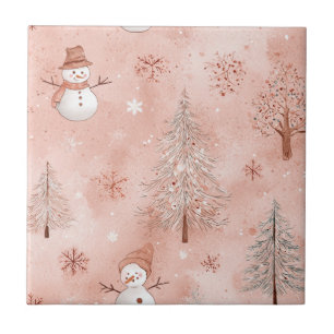 Natal Boneco de Neve Rosa Caprichoso - Inverno (1)