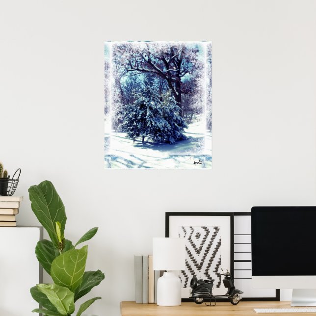 Natal Branco na Terra do Nunca Poster (Escritório em casa)