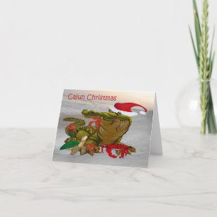 Natal Cajun por cartões de feriado do bayou