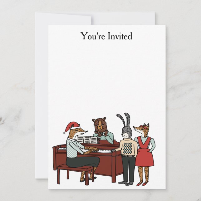 Natal: Carols ao redor do Convite Piano (Frente)