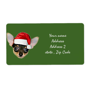 Natal Chihuahua enviando etiquetas de endereços pa