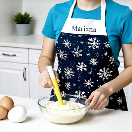 Natal com Floco de Neve Azul de Marinho Personaliz