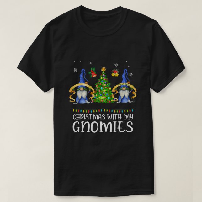Natal Com Os Meus Gnomos Camisa Gnomo Engraçado Xm (Frente do Design)
