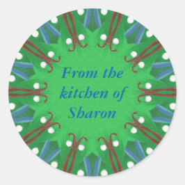 Natal da cozinha do adesivo personalizado