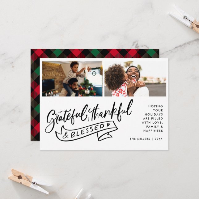 Natal da família abençoada religiosa (Frente/Verso In Situ)