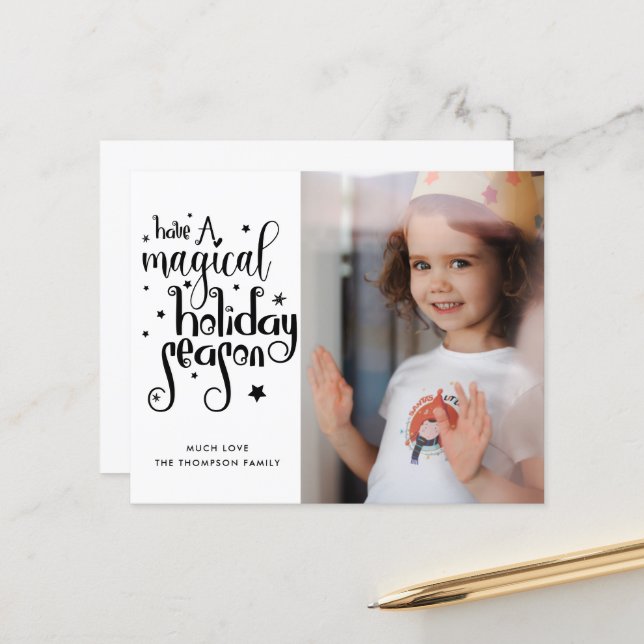 Natal da temporada de férias mágicas de orçamento (Frente/Verso In Situ)