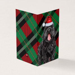 Natal da Xadrez de Feriado de Cachorro Negro russo