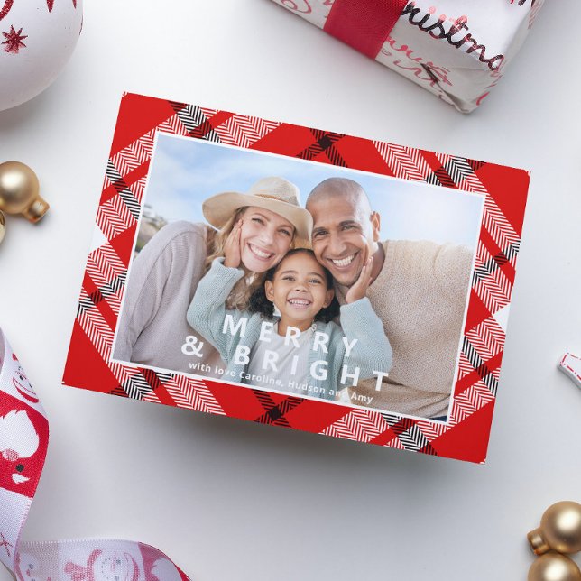 Natal da Xadrez Vermelha Elegante e feliz (Criador carregado)