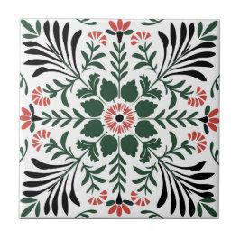 Natal de Arte do Folheto Verde e Vermelho