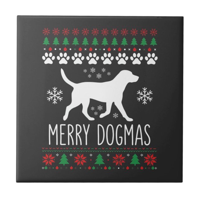 Natal de Cachorro Vetor de Dogmas Alegres (Frente)