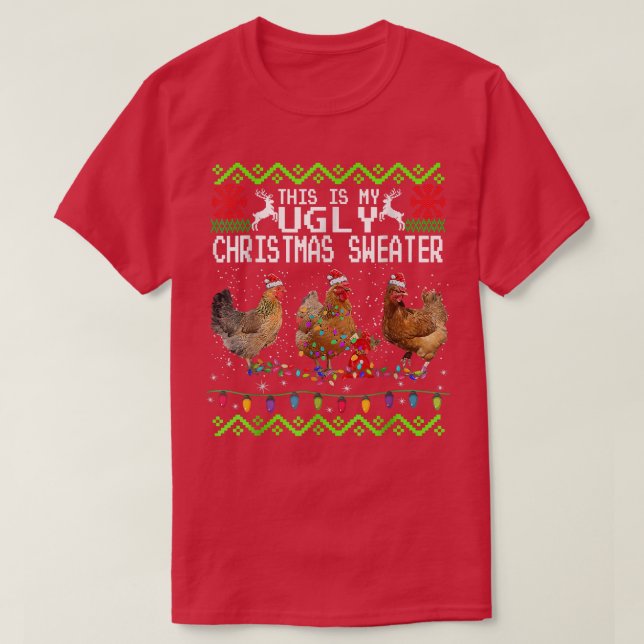 Natal De Frango Este É Meu Suéter Feio Engraçado (Frente do Design)