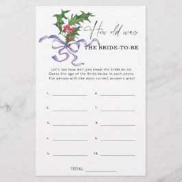 Natal de inverno Quantos anos tinha a noiva para s