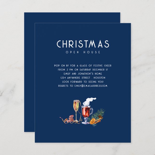 Natal de Orçamento Casa Aberta Bebe Azul (Frente/Verso)