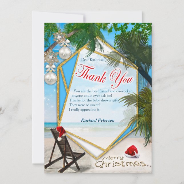 Natal de Verão Obrigado (Frente)