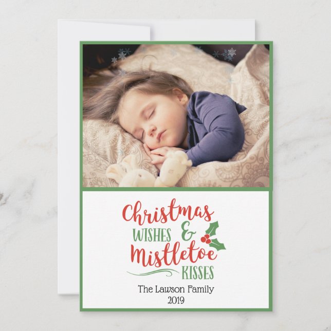 Natal Deseja e Misture Kisses Foto (Frente)