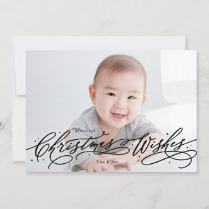 Natal Deseja um Cartão com fotos de Feriado de Cor