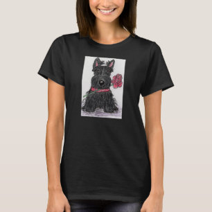 Natal do aniversário da camisa do rosa de cão t