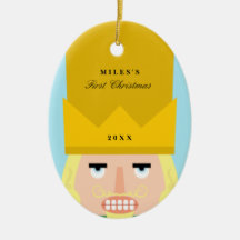 Natal do bebê do ornamento do Nutcracker o