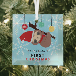 Natal do bebê Kawaii Sloth Feriado de inverno