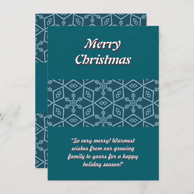 Natal do Floco de Neve Elegante (Frente/Verso)