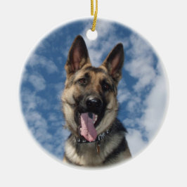 NATAL DO ORNAMENTO DO GERMAN SHEPHERD