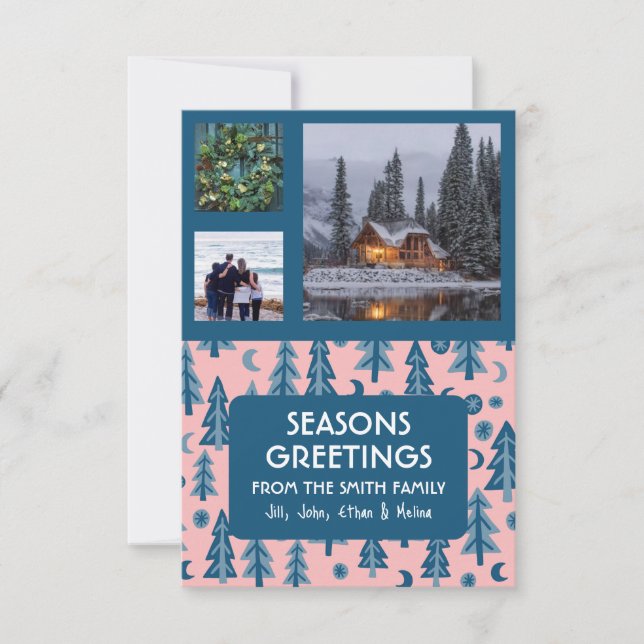 Natal do Retro Pine Treino das FOTOS PERSONALIZADA (Frente)