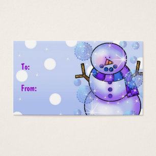 Natal do Tag-Boneco de neve do presente boas
