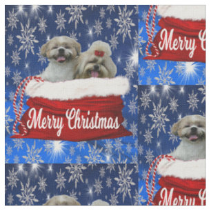 Natal do tecido do tzu de Shih