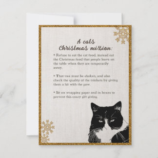 Natal dos gatos - Cartão de Natal
