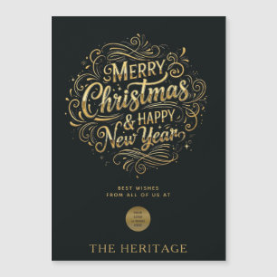 Natal e Feliz ano novo alegres e Dourados