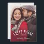 Natal Elegante<br><div class="desc">Esta bela 5 "x 7" cartão de Natal caracteriza elegante tipografia para complementar a sua foto.</div>