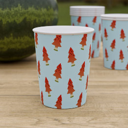 Natal em julho Cups de Papel de Árvores de Melanci
