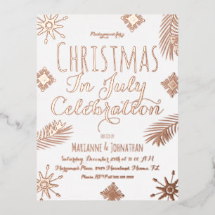 Natal Em Julho Foil Flocos De Neve Pressionado