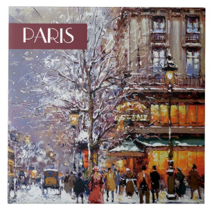 Natal em Paris. Azulejos Cerâmicos Presentes de N