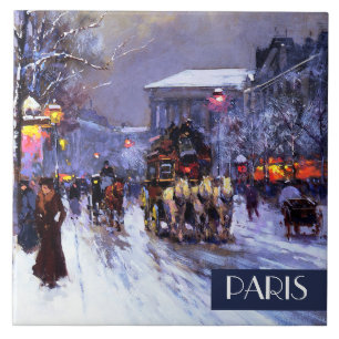 Natal em Paris. Azulejos do presente do Natal