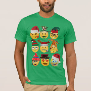 natal emoji decorações de camisa engraçada-design