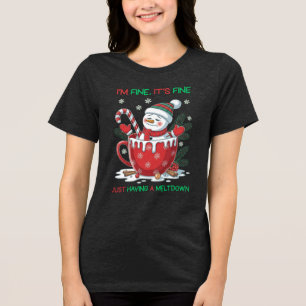Natal engraçado do boneco de neve derretendo